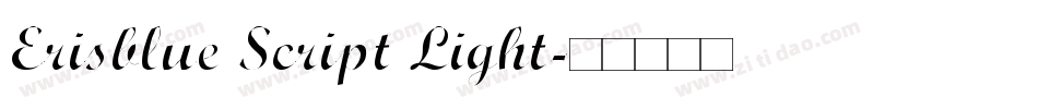 Erisblue Script Light字体转换